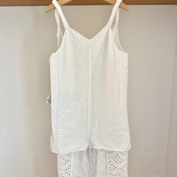 CLASSIC GIRLS ZARA WHITE EYELET ROMPER SIZE 10 LIGHT WEIGHT EUC NO STAINS LINED - Picture 12 of 14